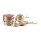Mauviel M'heritage M'200 12-PIECE Copper Cookware Set With Brass Handles New. Price: $2419.95.