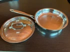 Cuisinart 722 20 8" Stainless Steel Skillet Frying Pan W/ Lid Used. Price: $24.50.