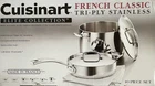 Cuisinart French Classic Tri-ply Stainless 10-PIECE Cookware Set, Silver New. Price: $431.39.