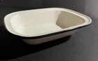 Tablecraft Enamelware Collection Black Rim White Rectangular Baking Pan 80015 New. Price: $27.50.