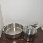 Sitram 10 Professional Skillet Frying Pan 6 1QT Sauce W Lid Made France Used. Price: $89.99.