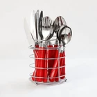 Gibson Sensations Ii Plastic Handle Flatware Set 16 Piece Red (93581981M) New. Price: $16.93.