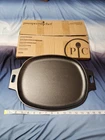 Pampered Chef Cast Iron Sizzle Skillet Pre-seasoned Dual Handle Grill Pan 100369 New. Price: $80.00.