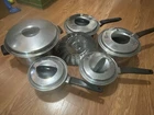 Vtg Flint Ekco 11 Piece Stainless Steel Pot Pan Lids Set Cookware Usa Used. Price: $99.99.