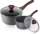 Nonstick With Lid Set, Swiss Granite Coating Pot New. Price: $60.19.