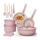 Astercook 21 Pcs Pots And Pans Set Non Stick, Ceramic Cookware Detachable... New. Price: $69.33.