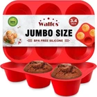 Silicone Texas Muffin Pan Set- 6 Jumbo Cupcake Non-stick Just New. Price: $26.44.