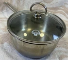 Chantal Stainless Steel Saucepan 1.5 Qt Loop Handle With Glass Lid SL35-160 Used. Price: $29.99.