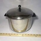 Farberware 8 Qt Stock Pot Lid Stainless Steel Aluminum Clad Usa Vintage Used. Price: $30.99.