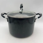 Tramontina 6 Qt Aluminum Nonstick Stock Pot With Glass Lid Black 5.7L Used. Price: $22.38.