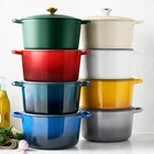 Creuset 6.5-QT. Thyme Enameled Cast Iron Deep Round Dutch Oven New. Price: $197.19.