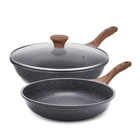 Frying Skillet 8+11 Inch Swiss Granite Coating Lid Sensarte Nonstick Pans New. Price: $89.99.