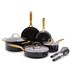 Blue Diamond Gold 10 Piece Cookware Pots And Pans Set Induction Suitable New. Price: $203.98.