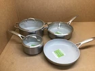 Greenpan Venice Pro Tri-ply Stainless Steel, Ceramic Nonstick 7 Pc Set New. Price: $210.95.