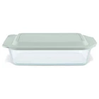 Pyrex 9"X13" Glass Deep Casserole Dish With Lid Sage Green: 5 Qt Baking New. Price: $22.09.