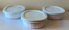 Used Corningware Baking Dish F-15-B, Oz, French White Oval With Plastic Lid. Price: $16.99.