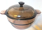 Vintage Vision Corning Ware V-20-B Amber Double Boiler Insert 1.5C Pyrex Lid Used. Price: $29.90.