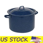 Blue Speckled Enamel Stock Pot 6 Quart Oven Safe Kitchen Cookware Lightweight Us New. Price: $37.13.