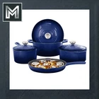New Megachef Mc CI7SET Blue Enameled Cast Iron Cookware Piece. Price: $117.99.