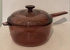 Vtg Vision Corningware Cranberry 2.5 Saucepan Pot W/glass Lid Usa Made Used. Price: $29.99.