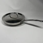 Cuisinart Frying Pan Skillet 10" Stainless Steel With Lid #722-24 Used. Price: $45.00.