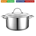 Dutch Oven Casserole With Glass Lid, 6-QUART Classic Stainless Steel Stockpot... New. Price: $71.00.