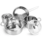 Stainless Steel Cookware Set Fast Even Heat Induction Pots Pans Dishwasher New. Price: $103.99.