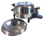 West Bend Liquid Core Electric Skillet W/ High Dome & Standard Lids Ss Auto Heat Used. Price: $72.21.