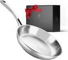 12 Inch Stainless Steel Pan, 5-PLY Clad Base 800 Safe Frying Pans For Even Heat New. Price: $181.00.