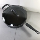 Kitchenaid Hard Anodized 5QT Nonstick Saute Pan W/ Lid Onyx Black Helper Handle Used. Price: $29.99.