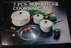 Vintage Cookware 7 Piece Set Non Stick Country Geese Design New. Price: $220.00.