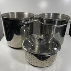 Kirkland Signature Professional 12 Qt Stock Pot W/ Steamers & Lid Used. Price: $84.89.