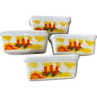 Set Of 4 Garden Ridge Christmas Holiday Candle Ceramic Mini Loaf Pans (read) Used. Price: $16.00.