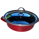 Chantal Vintage Enamel On Steel Red Casserole & Glass Lid 9.5" X 2.5" Used. Price: $34.99.