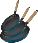 Nonstick Frying Pan Set, 8" 10" 12" Ceramic 3 Pcs Skillet, Blue New. Price: $149.71.