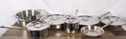 All-clad Copper Core 12 Pc Cookware Set Pots Pans Lids Stainless Steel Usa Used. Price: $699.99.