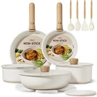 Carote 19PCS Pots And Pans Non Stick, Cookware Sets Piece, Cream White New. Price: $139.46.