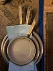 Made-in Cookware Ceramiclad Non Stick Frying Pan Set Of 3 8 , 10 & 12 Used. Price: $225.00.