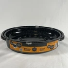 Roasting Pan Granite Ware 15-INCH Covered Oval Roaster Speckled Black New. Price: $27.73.