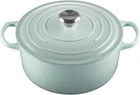 Creuset Enameled Cast Iron Signature Round Dutch Oven, 5.5 Qt Sea Salt New. Price: $409.95.