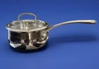 Cuisinart 419-14 Contour Stainless 1-QUART Saucepan With Glass Lid/cover Used. Price: $12.80.