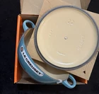 Le Creuset Caribbean Teal Cast Iron Enamel Soup Pot 22CM 2.75QT Round W/ Lid New. Price: $149.99.