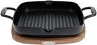 All-clad Cast Iron 11" Square Grill Enameled With Acacia Wood Trivet Oven Safe New. Price: $99.99.