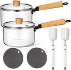 Uiifan 2 Sets Glass Pot For Cooking On Stove Kitchen Cookware Clear... New. Price: $56.87.