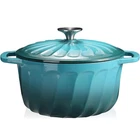 Nsirons 6 Qt Enameled Cast Dutch Oven Lid Non-seasoning Coated Pot New. Price: $91.94.