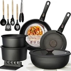 Astercook Non Stick Rv Pots Pans Ceramic Kitchen Cookware Set With Handles New. Price: $89.99.
