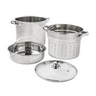 2539192837 Mainstays 4-PIECE Stainless Steel Qt Cooker Multipot Set New. Price: $26.97.