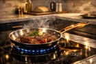 Viking 8" Frying Pan Black & Copper 3 Ply Stainless Steel Skillet New. Price: $78.50.