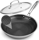 12 Inch Hybrid Non Stick Frying Pan Stainless W/glass Lid, Steel New. Price: $88.56.