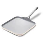 Pan 11 Square Non Stick Ceramic Coated Oven Safe Cream Caraway Griddle New. Price: $179.99.